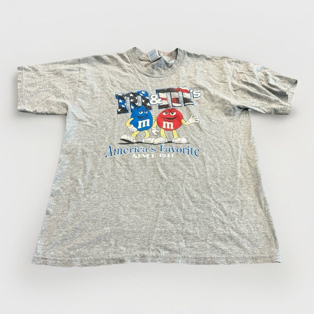 Vintage Planet Mars Mens Gray M&M’s America’s Favorite Since 1941 T-shirt Size L